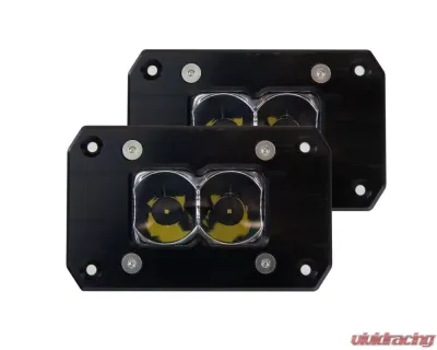 Heretic Studio Black Flush Mount 2" Spot Ligh Bar (Pair) - 50208