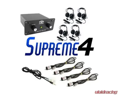 PCI Race Radios Supreme 4 Seat Package Radio Kit with Headsets - 1268