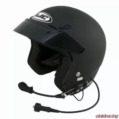 PCI Race Radios HJC CS-5N Open Face Wired Helmet Large Matte Black - 1211
