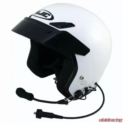 PCI Race Radios HJC CS-5N Open Face Wired Helmet Small White - 1215