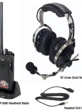 PCI Race Radios Crew Chief Package Icom F3011 and Headset Black                                     - 1127 - Image 2