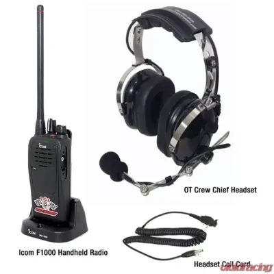 PCI Race Radios Crew Chief Package Icom F3011 and Headset Black - 1127