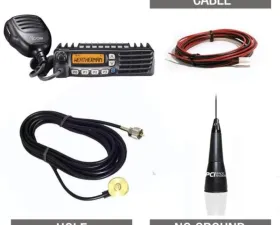 PCI Race Radios Icom F5021 Chase Package w/Hole Mount Coax