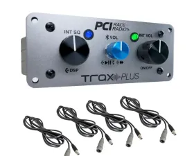PCI Race Radios Trax Plus 4 Person Package Bluetooth On-Board Intercom