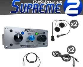 PCI Race Radios Trax Plus California Supreme 2 Bluetooth and DSP with Helmet Wiring Kits On-Board Intercom