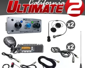 PCI Race Radios Trax Plus California Ultimate 2 Bluetooth and DSP with Helmet Wiring Kits On-Board Intercom