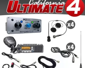 PCI Race Radios Trax Plus California Ultimate 4 Bluetooth and DSP with Helmet Wiring Kits On-Board Intercom
