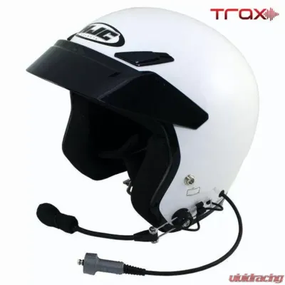 PCI Race Radios TRAX HJC CS-5N Open Face Wired Helmet Small Matte Black - 2626