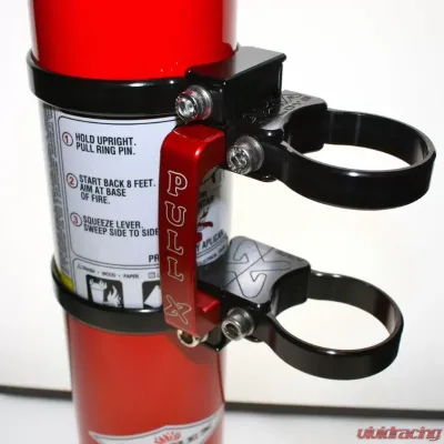 Axia Alloys Quick Release Fire Extinguisher Mount with 2.5lb Halotron Red - MODFM2.5HR