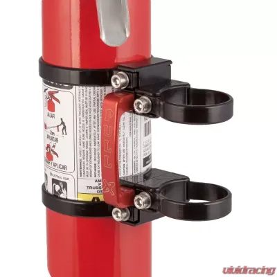 Axia Alloys Quick Release Fire Extinguisher Mount with 2.5lb Halotron Red - MODFM2.5HR