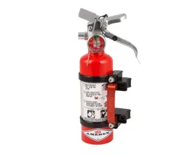 Axia Alloys Quick Release Fire Extinguisher Mount with 1.4lb Halotron Red