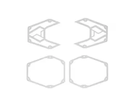 Assault Industries B2 Bomber Side Mirrors Orange Bezel Kit