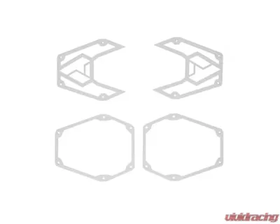Assault Industries B2 Bomber Side Mirrors Orange Bezel Kit - SVM-U-B2-BEZ-05