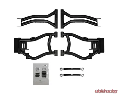 SuperATV Black High Clearance Rear Offset A-Arms Polaris RZR 4 800 2011-2014 - AA-P-RZRS-R-HC-02