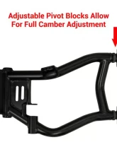 SuperATV Black High Clearance Rear Offset A-Arms Polaris RZR 4 800 2011-2014                                     - AA-P-RZRS-R-HC-02 - Image 2