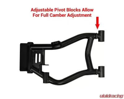 SuperATV Black High Clearance Rear Offset A-Arms Polaris RZR 4 800 2011-2014 - AA-P-RZRS-R-HC-02