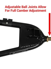 SuperATV Black 1.5" Forward Offset High Clearance A-Arms Polaris RZR 4 800 2010-2014                                     - AA-P-RZRS-F-HC-02 - Image 3