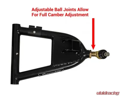 SuperATV Black 1.5" Forward Offset High Clearance A-Arms Polaris RZR 4 800 2010-2014 - AA-P-RZRS-F-HC-02