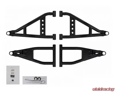 SuperATV Black High Clearance Forward Offset A-Arms Polaris Ranger XP 1000 | RS1 2017 - AA-P-RAN900-1.5-HC-02
