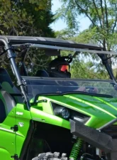SuperATV Clear Scratch Resistant Flip Windshield Kawasaki Teryx 4 800 2014-2015                                     - FWS-K-TRX4-002-70 - Image 3