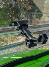 SuperATV Clear Scratch Resistant Flip Windshield Kawasaki Teryx 4 800 2014-2015                                     - FWS-K-TRX4-002-70 - Image 2