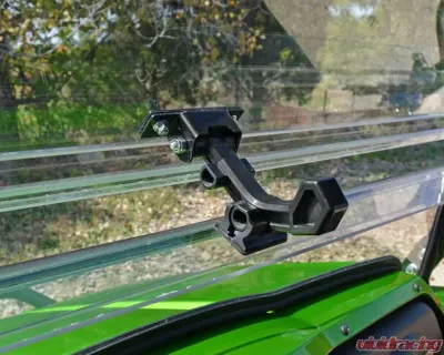 SuperATV Clear Scratch Resistant Flip Windshield Kawasaki Teryx 4 800 2014-2015 - FWS-K-TRX4-002-70