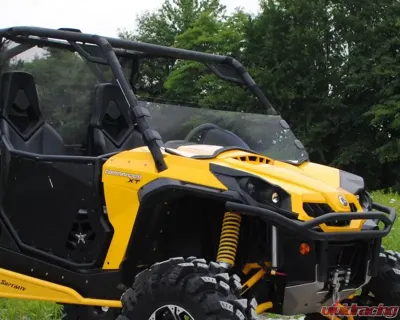 SuperATV Clear Scratch Resistant Half Windshield Can-Am Commander 800 2011-2017 - HWS-CA-COM-70