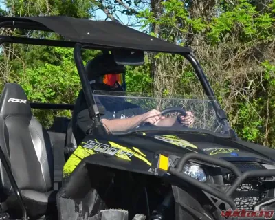 SuperATV Clear Half Windshield Polaris RZR S 800 2009-2014 - HWS-P-RZR-001-75
