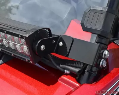 SuperATV Flush To Hood 30" Light Bar Mounting Brackets Polaris RZR S 900 2015-2017 - LB3-ACC-9-02