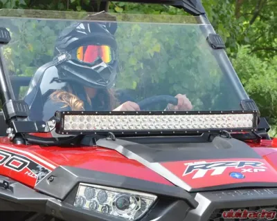 SuperATV Flush To Hood 30" Light Bar Mounting Brackets Polaris RZR S 900 2015-2017 - LB3-ACC-9-02