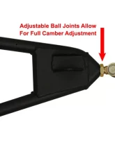 SuperATV Black 1.5" Offset High Clearance 5" Lift Kit Polaris RZR 800 2008-2014                                     - LK-P-RZR-5-1.5-HC-02 - Image 3