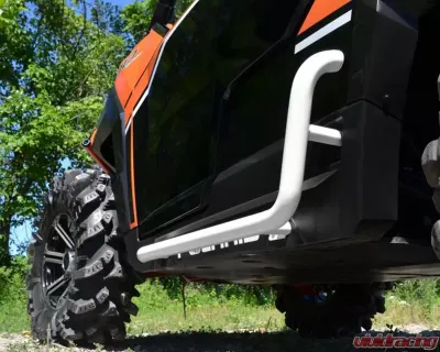 SuperATV Red Heavy Duty Nerf Bars Polaris RZR XP Turbo 2016-2018 - NB-P-GEN1K-03