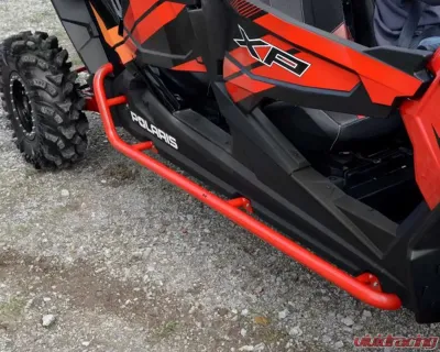 SuperATV Black Rock Sliding Nerf Bars Polaris RZR 4 900 2015-2018 - NB-P-RZR1K4-00