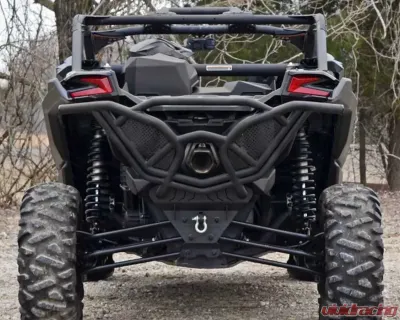 SuperATV Black Rear Bumper Can-Am Maverick X3 2017-2021 - RB-CA-X3-00