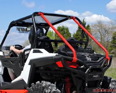 SuperATV Wrinkle Black Rear Cage Support Polaris RZR S 1000 2016-2017 - RCS-P-RZR900-00