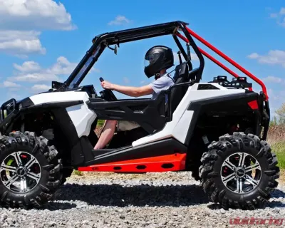SuperATV Wrinkle Black Rear Cage Support Polaris RZR S 1000 2016-2017 - RCS-P-RZR900-00
