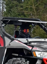 SuperATV Clear Scratch Resistant Flip Windshield Arctic Cat Wildcat 1000 2013-2016                                     - FWS-AC-WC-70 - Image 3