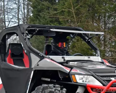 SuperATV Clear Scratch Resistant Flip Windshield Arctic Cat Wildcat 1000 2013-2016 - FWS-AC-WC-70