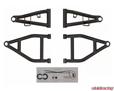 SuperATV Black High Clearance Forward Offset Front A-Arms Kawasaki Teryx 800 2014-2017 - AA-K-TRX4-HC-02