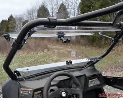 SuperATV Clear Scratch Resistant Flip Windshield Arctic Cat Wildcat Trail Sport 2015-2016 - FWS-AC-T-70