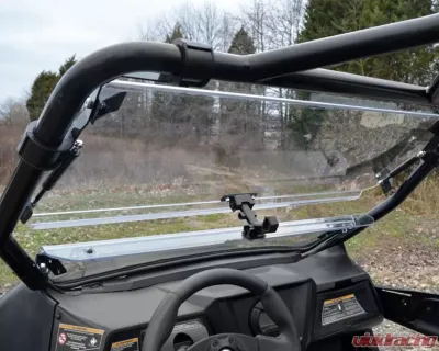 SuperATV Clear Scratch Resistant Flip Windshield Arctic Cat Wildcat Trail Sport 2015-2016 - FWS-AC-T-70