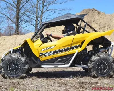 SuperATV Black Heavy Duty Nerf Bars Yamaha YXZ1000R 2016-2017 - NB-Y-YXZ-00