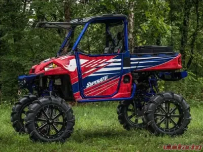 SuperATV 8" Portal Gear Lift With Frame Stiffener Polaris Ranger XP 900 2013-2018 - PGH8-1-34-301-FS-K