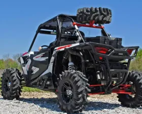 SuperATV Black Spare Tire Carrier Polaris RZR XP 1000
