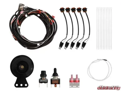 SuperATV Plug & Play Turn Signal Kit with Steering Column and Dash Horn Kit  Polaris RZR XP Turbo 19+ - TSK-P-RZR-002