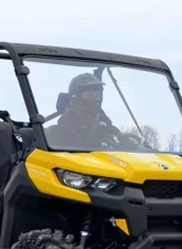 SuperATV Clear Scratch Resistant Full Windshield Can-Am Defender 1000 2016-2017                                     - WS-CA-DEF-70 - Image 2