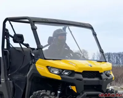 SuperATV Clear Scratch Resistant Full Windshield Can-Am Defender 1000 2016-2017 - WS-CA-DEF-70