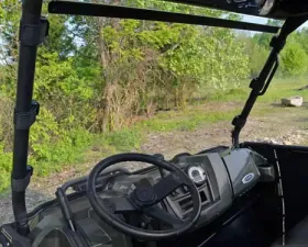 SuperATV Flip Down Windsheild Scratch Resistant Polycarbonate Polaris Ranger 900 | 900 Crew 2013-2019