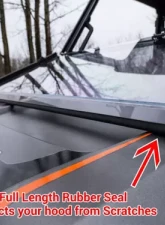 SuperATV Flip Down Windsheild Scratch Resistant Polycarbonate Polaris Ranger 900 | 900 Crew 2013-2019                                     - FDWS-P-RAN1K-70 - Image 3