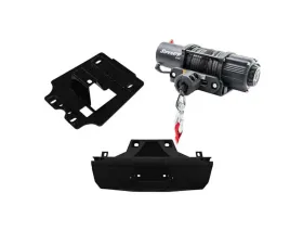 SuperATV Winch Mount and 4500 lb. Winch With Frame Stiffener Can-Am Maverick X3 2016-2021